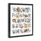 Stupell Industries Boho Animals Alphabet Framed Floater Canvas Wall Art